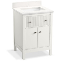 Kohler Malin by Studio McGee 25" Free Standing Single Basin Vanity Set with Cabinet and Quartz Vanity Top - White Kohler Malin by Studio McGee 25" Free Standing Single Basin Vanity Set with Cabinet and Quartz Vanity Top - White