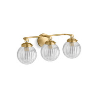 Kohler Lighting Embra by Studio McGee 3 Light 25" Wide Vanity Light - Brushed Moderne Brass Kohler Lighting Embra by Studio McGee 3 Light 25" Wide Vanity Light - Brushed Moderne Brass