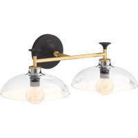 Kohler Lighting Tone 2 Light 21" Wide Vanity Light - Black / Brass Kohler Lighting Tone 2 Light 21" Wide Vanity Light - Black / Brass