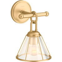 Kohler Lighting Terret 11" Tall Bathroom Sconce - Brushed Moderne Brass Kohler Lighting Terret 11" Tall Bathroom Sconce - Brushed Moderne Brass