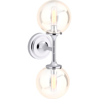 Kohler Lighting Bellera 2 Light 18" Tall Bathroom Sconce - Polished Chrome Kohler Lighting Bellera 2 Light 18" Tall Bathroom Sconce - Polished Chrome