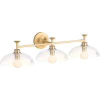 Kohler Lighting Tone 3 Light 32" Wide Vanity Light - Brushed Moderne Brass Kohler Lighting Tone 3 Light 32" Wide Vanity Light - Brushed Moderne Brass