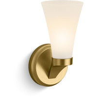 Kohler Lighting Simplice 10" Tall Bathroom Sconce with Painted Glass Shade - Brushed Moderne Brass Kohler Lighting Simplice 10" Tall Bathroom Sconce with Painted Glass Shade - Brushed Moderne Brass