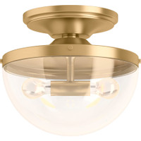 Kohler Lighting Bellera 2 Light 15" Wide Semi-Flush Bowl Ceiling Fixture - Brushed Moderne Brass Kohler Lighting Bellera 2 Light 15" Wide Semi-Flush Bowl Ceiling Fixture - Brushed Moderne Brass