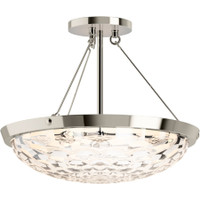 Kohler Lighting Arendela 16" Wide 3 Light Semi-Flush Light - Polished Nickel Kohler Lighting Arendela 16" Wide 3 Light Semi-Flush Light - Polished Nickel