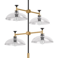 Kohler Lighting Tone 4 Light 25" Wide Chandelier - Black / Brass Kohler Lighting Tone 4 Light 25" Wide Chandelier - Black / Brass