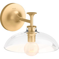 Kohler Lighting Tone 7" Tall Bathroom Sconce - Brushed Moderne Brass Kohler Lighting Tone 7" Tall Bathroom Sconce - Brushed Moderne Brass