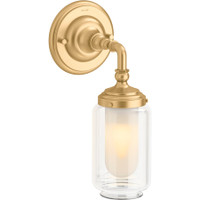 Kohler Lighting Artifacts 12" Tall Bathroom Sconce - Brushed Moderne Brass Kohler Lighting Artifacts 12" Tall Bathroom Sconce - Brushed Moderne Brass