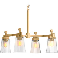 Kohler Lighting Riff 4 Light 31" Wide Chandelier - Brushed Moderne Brass Kohler Lighting Riff 4 Light 31" Wide Chandelier - Brushed Moderne Brass
