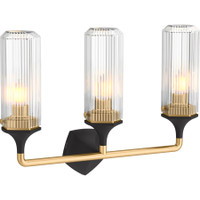 Kohler Lighting Occasion 3 Light 25" Wide Vanity Light - Black / Brass Kohler Lighting Occasion 3 Light 25" Wide Vanity Light - Black / Brass
