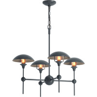 Kohler Lighting Vorleigh 26" Wide 4 Light Adjustable Dome Chandelier - Gunmetal Kohler Lighting Vorleigh 26" Wide 4 Light Adjustable Dome Chandelier - Gunmetal