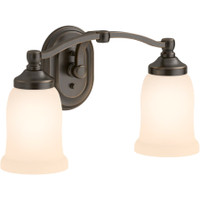 Kohler Lighting Bancroft 2 Light 15" Wide Bathroom Vanity Light - Oil-Rubbed Bronze Kohler Lighting Bancroft 2 Light 15" Wide Bathroom Vanity Light - Oil-Rubbed Bronze