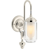 Kohler Lighting Artifacts 15" Tall Bathroom Sconce - Polished Nickel Kohler Lighting Artifacts 15" Tall Bathroom Sconce - Polished Nickel