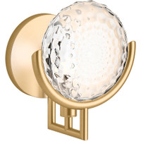 Kohler Lighting Arendela 8" Tall Wall Sconce with Briolette Faceted Glass - Brushed Modern Brass Kohler Lighting Arendela 8" Tall Wall Sconce with Briolette Faceted Glass - Brushed Modern Brass