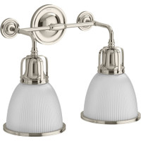 Kohler Lighting Hauksbee 18" Wide 2 Light Bell Wall Sconce - Polished Nickel Kohler Lighting Hauksbee 18" Wide 2 Light Bell Wall Sconce - Polished Nickel