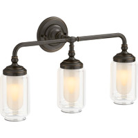 Kohler Lighting Artifacts 3 Light 23" Wide Bathroom Vanity Light - Oil Rubbed Bronze Kohler Lighting Artifacts 3 Light 23" Wide Bathroom Vanity Light - Oil Rubbed Bronze
