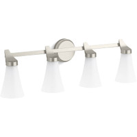 Kohler Lighting Simplice 4 Light 32" Wide Vanity Light with Painted Glass Shades - Brushed Nickel Kohler Lighting Simplice 4 Light 32" Wide Vanity Light with Painted Glass Shades - Brushed Nickel