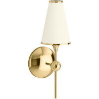 Kohler Lighting Parohn 17" Tall Fabric Shade Wall Sconce - Polished Brass Kohler Lighting Parohn 17" Tall Fabric Shade Wall Sconce - Polished Brass
