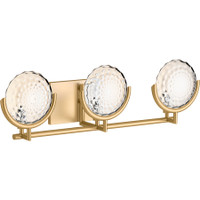 Kohler Lighting Arendela 27" Wide 3 Light Vanity Light with Briolette Faceted Glass - Brushed Modern Brass Kohler Lighting Arendela 27" Wide 3 Light Vanity Light with Briolette Faceted Glass - Brushed Modern Brass