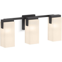 Kohler Lighting Honesty 3 Light 22" Wide Vanity Light with Frosted Glass Shades - Matte Black Kohler Lighting Honesty 3 Light 22" Wide Vanity Light with Frosted Glass Shades - Matte Black