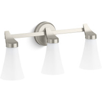 Kohler Lighting Simplice 3 Light 23" Wide Vanity Light with Painted Glass Shades - Brushed Nickel Kohler Lighting Simplice 3 Light 23" Wide Vanity Light with Painted Glass Shades - Brushed Nickel