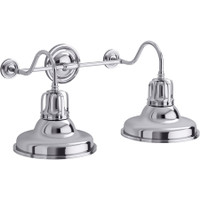 Kohler Lighting Hauksbee 25" Wide 2 Light Vanity Light with Domed Metal Shades - Polished Chrome Kohler Lighting Hauksbee 25" Wide 2 Light Vanity Light with Domed Metal Shades - Polished Chrome