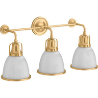 Kohler Lighting Hauksbee 28" Wide 3 Light Bell Wall Sconce - Brushed Modern Brass Kohler Lighting Hauksbee 28" Wide 3 Light Bell Wall Sconce - Brushed Modern Brass