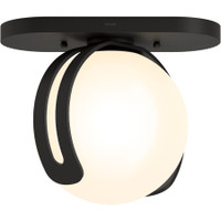 Kohler Lighting Kraga 14" Wide Semi-Flush Globe Ceiling Fixture - Matte Black Kohler Lighting Kraga 14" Wide Semi-Flush Globe Ceiling Fixture - Matte Black