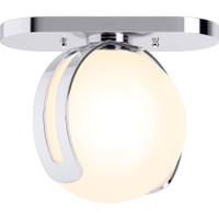 Kohler Lighting Kraga 14" Wide Semi-Flush Globe Ceiling Fixture - Polished Chrome Kohler Lighting Kraga 14" Wide Semi-Flush Globe Ceiling Fixture - Polished Chrome