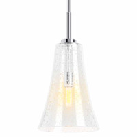 Kohler Lighting Simplice 10" Wide Mini Pendant with Seedy Glass Shade - Polished Chrome Kohler Lighting Simplice 10" Wide Mini Pendant with Seedy Glass Shade - Polished Chrome