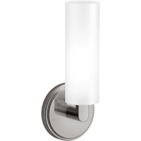 Kohler Lighting Crue 11" Tall Bathroom Sconce with Frosted Glass Shade - Titanium Kohler Lighting Crue 11" Tall Bathroom Sconce with Frosted Glass Shade - Titanium