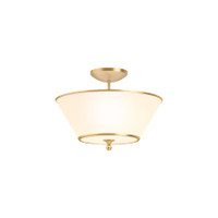Kohler Lighting Parohn 16" Wide 2 Light Fabric Shade Semi-Flush Light - Brushed Moderne Brass Kohler Lighting Parohn 16" Wide 2 Light Fabric Shade Semi-Flush Light - Brushed Moderne Brass