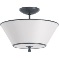 Kohler Lighting Parohn 16" Wide 2 Light Fabric Shade Semi-Flush Light - Gunmetal Kohler Lighting Parohn 16" Wide 2 Light Fabric Shade Semi-Flush Light - Gunmetal