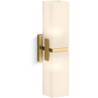 Kohler Lighting Honesty 2 Light 16" Tall Wall Sconce with Frosted Glass Shades - Brushed Moderne Brass Kohler Lighting Honesty 2 Light 16" Tall Wall Sconce with Frosted Glass Shades - Brushed Moderne Brass