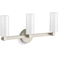 Kohler Lighting Crue 3 Light 22" Wide Vanity Light with Frosted Glass Shades - Brushed Nickel Kohler Lighting Crue 3 Light 22" Wide Vanity Light with Frosted Glass Shades - Brushed Nickel