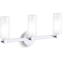 Kohler Lighting Crue 3 Light 22" Wide Vanity Light with Frosted Glass Shades - Polished Chrome Kohler Lighting Crue 3 Light 22" Wide Vanity Light with Frosted Glass Shades - Polished Chrome