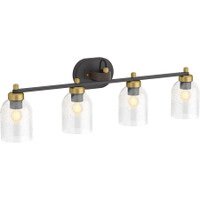 Kohler Lighting Tannage 4 Light 35" Wide Vanity Light - Matte Black / Brushed Moderne Brass Kohler Lighting Tannage 4 Light 35" Wide Vanity Light - Matte Black / Brushed Moderne Brass