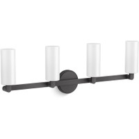 Kohler Lighting Crue 4 Light 31" Wide Vanity Light with Frosted Glass Shades - Matte Black Kohler Lighting Crue 4 Light 31" Wide Vanity Light with Frosted Glass Shades - Matte Black