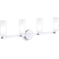 Kohler Lighting Crue 4 Light 31" Wide Vanity Light with Frosted Glass Shades - Polished Chrome Kohler Lighting Crue 4 Light 31" Wide Vanity Light with Frosted Glass Shades - Polished Chrome