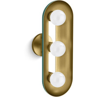 Kohler Lighting Jabot 3 Light 8" Tall Wall Sconce - Jade Brushed Moderne Brass Kohler Lighting Jabot 3 Light 8" Tall Wall Sconce - Jade Brushed Moderne Brass