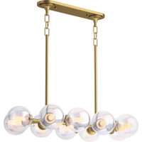 Kohler Lighting Bellera 10 Light 38" Wide Linear Chandelier - Brushed Moderne Brass Kohler Lighting Bellera 10 Light 38" Wide Linear Chandelier - Brushed Moderne Brass