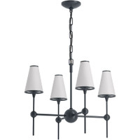 Kohler Lighting Parohn 14" Wide 4 Light Fabric Shade Chandelier - Gunmetal Kohler Lighting Parohn 14" Wide 4 Light Fabric Shade Chandelier - Gunmetal