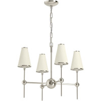Kohler Lighting Parohn 14" Wide 4 Light Fabric Shade Chandelier - Polished Nickel Kohler Lighting Parohn 14" Wide 4 Light Fabric Shade Chandelier - Polished Nickel