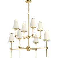 Kohler Lighting Parohn 8 Light Fabric Shade Chandelier - Polished Brass Kohler Lighting Parohn 8 Light Fabric Shade Chandelier - Polished Brass