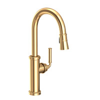 Newport Brass Taft 1.8 GPM Single Hole Pull Down Kitchen Faucet - Polished Brass Uncoated