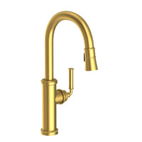 Newport Brass Taft 1.8 GPM Single Hole Pull Down Kitchen Faucet - Satin Brass (PVD)