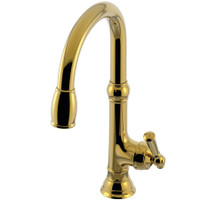 Newport Brass Jacobean 1.8 GPM Single Hole Pull Down Kitchen Faucet - Forever Brass