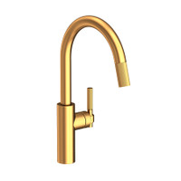 Newport Brass Muncy 1.8 GPM Single Hole Pull Down Kitchen Faucet - Satin Gold