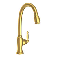 Newport Brass Nadya 1.8 GPM Single Hole Pull Down Kitchen Faucet - Satin Brass (PVD)