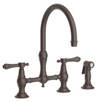 Newport Brass Chesterfield 1.8 GPM Widespread Bridge Kitchen Faucet - Oil Rubbed Bronze